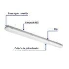 Luminario lineal LED 36W, 6500K, a prueba de vapor 2