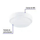 Luminario LED plafón para baño 15W 4000K, redondo, VOLTECK 3