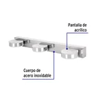 Luminario LED de pared para baño 10W 4000K, 3 spots, VOLTECK 3