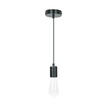 Socket colgante metálico, negro, VOLTECK