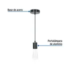 Socket colgante metálico, negro, VOLTECK 2