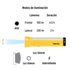 Linterna plástica de LED, 100 lm, recargable, PRETUL 8