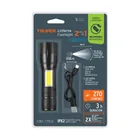 Linterna de 1 LED 270 lm con luz de emergencia, recargable 6