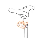 Linterna trasera para bicicleta 9 LEDs con 2 pilas AAA 4
