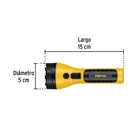 Linterna plástica de LED, 180 lm, recargable, PRETUL 3