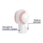 Luz de noche con lámpara E12, pelota de béisbol, VOLTECK 2