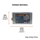 Lona de polietileno reforzada 4 x 4 m, gris, 180g/m2, TRUPER 4