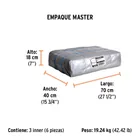 Lona de polietileno reforzada 4 x 4 m, gris, 180g/m2, TRUPER 6