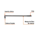 Azadón Lane No. 0 de 1.6 lb, mango de fibra 54', TRUPER 2