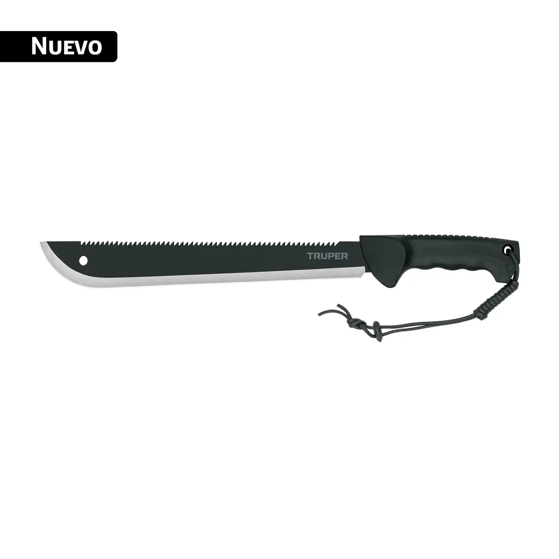 Machete doble filo 14', cacha inyectada, con funda, TRUPER