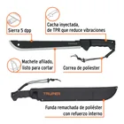 Machete doble filo 14', cacha inyectada, con funda, TRUPER 2