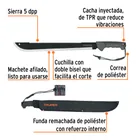 Machete doble filo 18', cacha inyectada, con funda, TRUPER 2