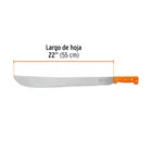 Machete estándar 22' cacha naranja remachada, TRUPER 3