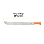 Machete estándar 24' cacha naranja remachada, TRUPER 3