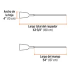 Raspador forjado de 4', mango largo de 54', TRUPER 3