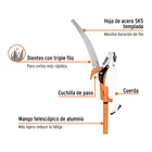 Cortador de ramas altas mango telescópico 2.4 m aluminio 2