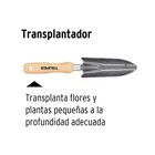 Trasplantador para jardín, mango de 6', TRUPER 4