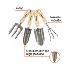Juego de 4 herramientas, mangos de 6' para jardín, TRUPER 4