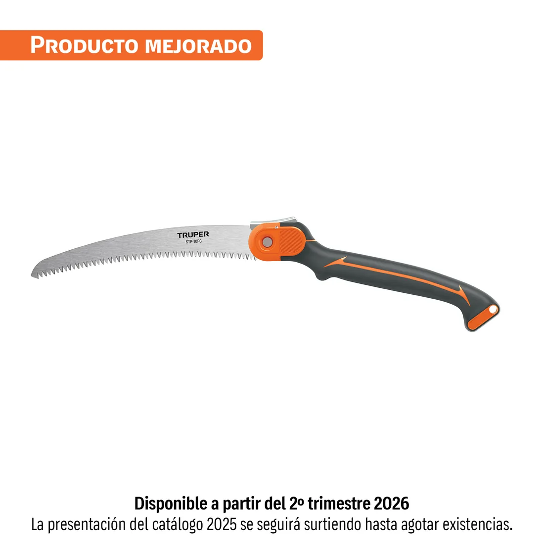 Serrucho plegable 10' hoja curva 5 DPP mango plástico,TRUPER