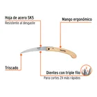 Serrucho plegable 10' hoja curva 6 DPP, mango madera, TRUPER 2