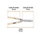 Tijera para poda 53 cm, ligera, mangos de madera, TRUPER 3