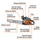 Motosierra 50 cc a gasolina con barra de 16', TRUPER 2