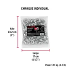 Bolsa c/40 nudos (perros) de hierro p/cable de 1/4', FIERO 7