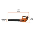 Sopladora inalámbrica 40V, 2 baterías 2Ah, 1 carg.dual, PRO 3