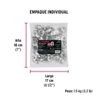 Bolsa c/25 nudos (perros) de hierro p/cable de 5/16', FIERO 7