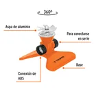 Aspersor base metálica, con aspas de aluminio, TRUPER 2