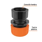 Conector 1/2' hembra de ABS con tuerca de ajuste manual 2