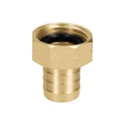 Conector 3/4' hembra de latón sólido para manguera, TRUPER 1