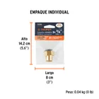 Conector 3/4' hembra de latón sólido para manguera, TRUPER 4