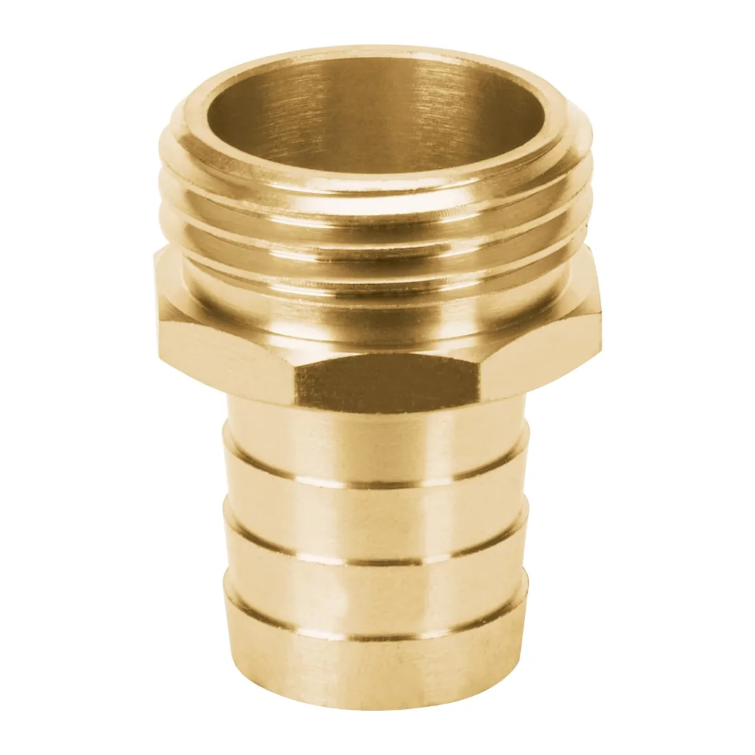 Conector 3/4' macho de latón sólido para manguera, TRUPER