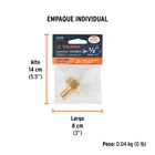 Conector 1/2' hembra de latón sólido para manguera, TRUPER 4