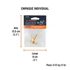 Conector 1/2' macho de latón sólido para manguera, TRUPER 4