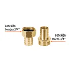 Conectores 3/4' macho y hembra de latón sólido para manguera 2