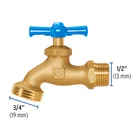 Llave p/manguera, de latón, 140g, 1/2', granel, FOSET 3