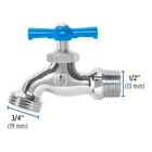 Llave p/manguera, de latón cromado, 130g, 1/2',granel, FOSET 3