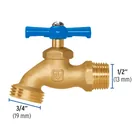 Llave p/manguera, de latón, 120g, 1/2', granel, FOSET 3
