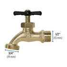 Llave p/manguera, de zamac, 110gr, 1/2', BASIC 2