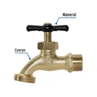 Llave p/manguera, de zamac, 110gr, 1/2', BASIC 3