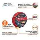 Manguera 1/2' super reforzada 4 capas 20 m conexiones metal 2