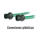Manguera verde 1/2' 3 capas 15m conexiones plásticas, PRETUL 3