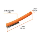 Cepillo de alambre 51 pinceles de acero al carbono, TRUPER 2