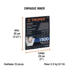 Lija de agua grano 1500 microfina carburo de silicio, TRUPER 5