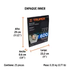 Lija de agua grano 600 de carburo de silicio, TRUPER 5