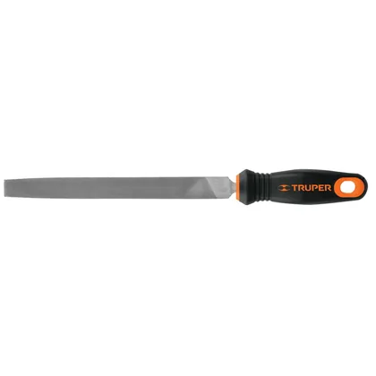 Lima plana bastarda 8' con mango Comfort Grip, TRUPER