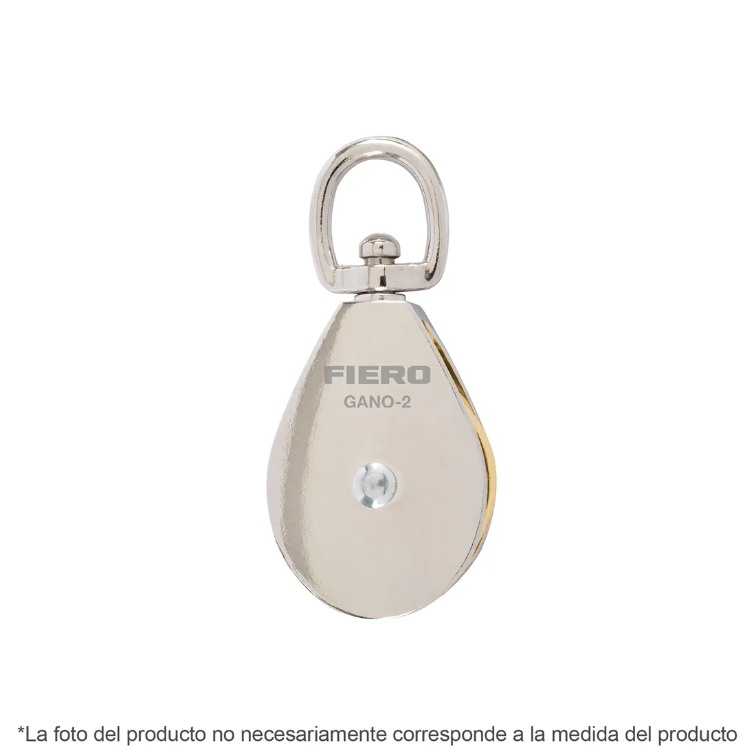 Garrucha para noria giratoria 3/4' sencilla niquelada, FIERO