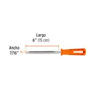 Lima triángulo pesado 6', 34 dpp, con mango, TRUPER 3